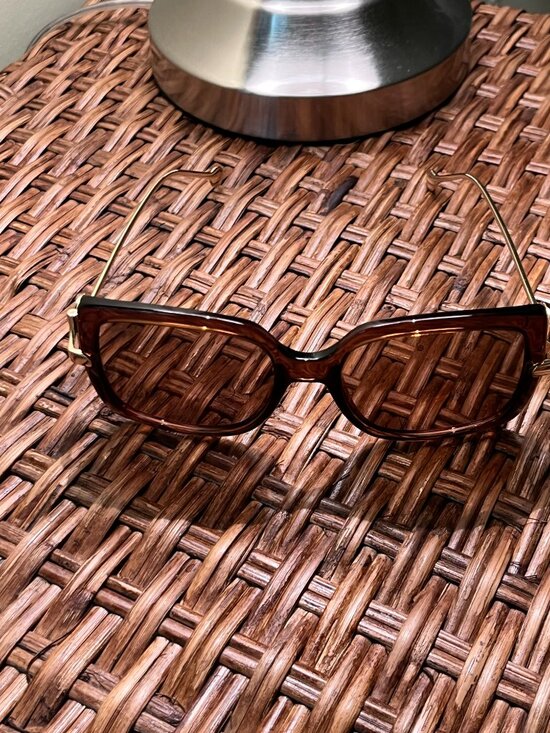 NEW Salvatore Ferragamo Gancio 55mm Square Brown Sunglasses main image 6